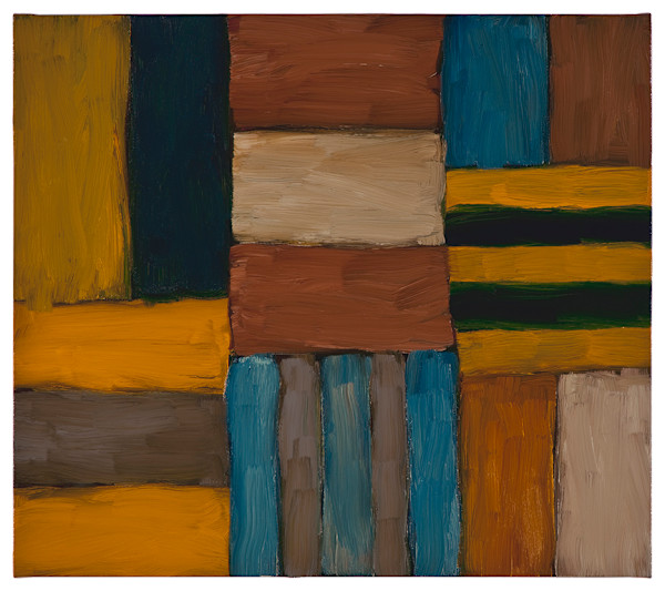 Cut Ground Blue Blue (Yellow) by Sean Scully, Image 1.