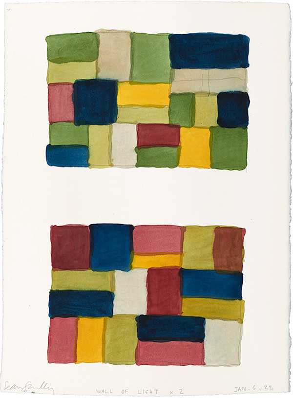 Wall of Light x 2. Jan 6. 22 by Sean Scully, Image 1.