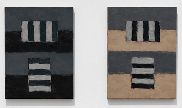 Two Windows Grey Diptych by Sean Scully, Image 1.
