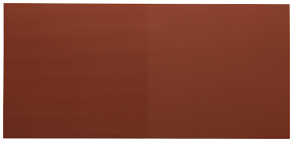 Horizontals: Red Diptych #1 by Sean Scully, Image 1.