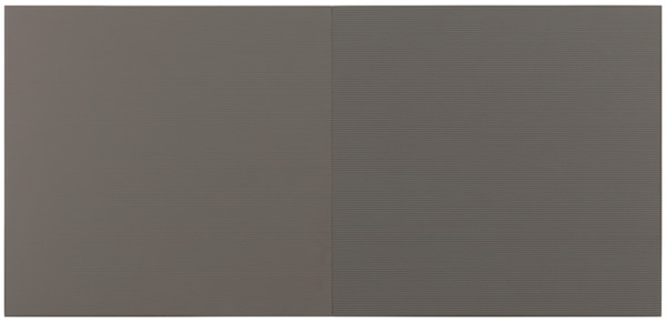 Horizontals: Grey Diptych #2 by Sean Scully, Image 1.