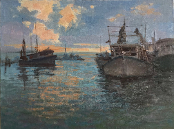 Shrimp Boats at Chalmette by Joan