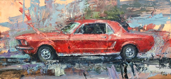 1966 Red Ford Mustang by Donald Yatomi