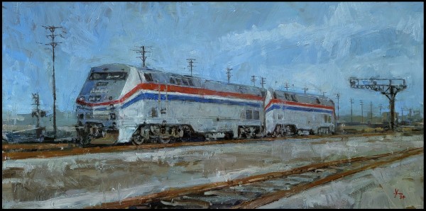 Amtrak train by Donald Yatomi
