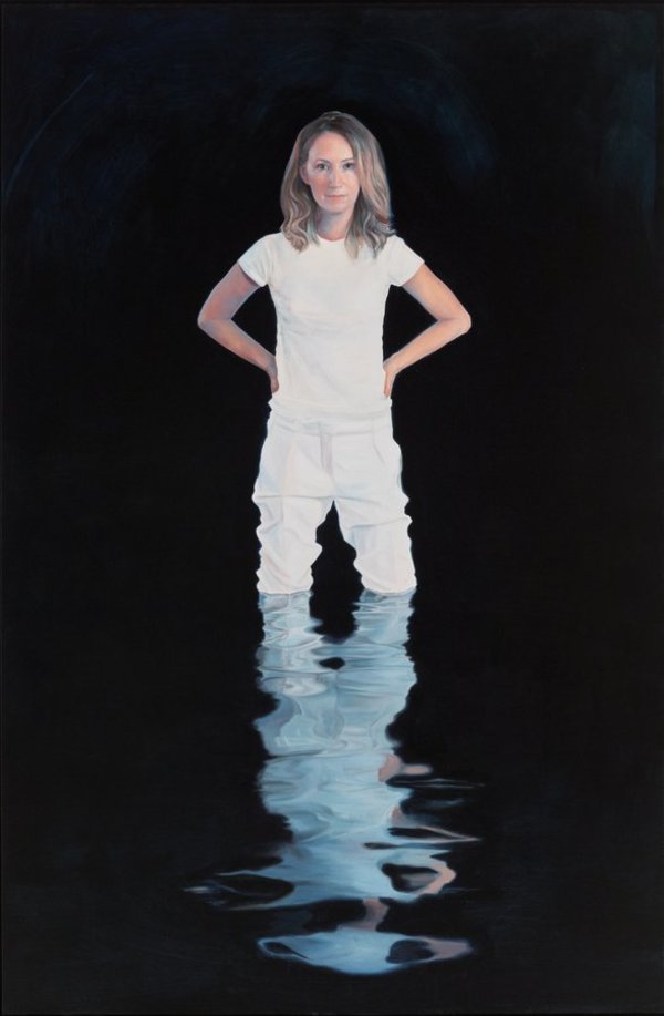 Knee-deep  (Portrait of Lisa McCune) by Yvonne East