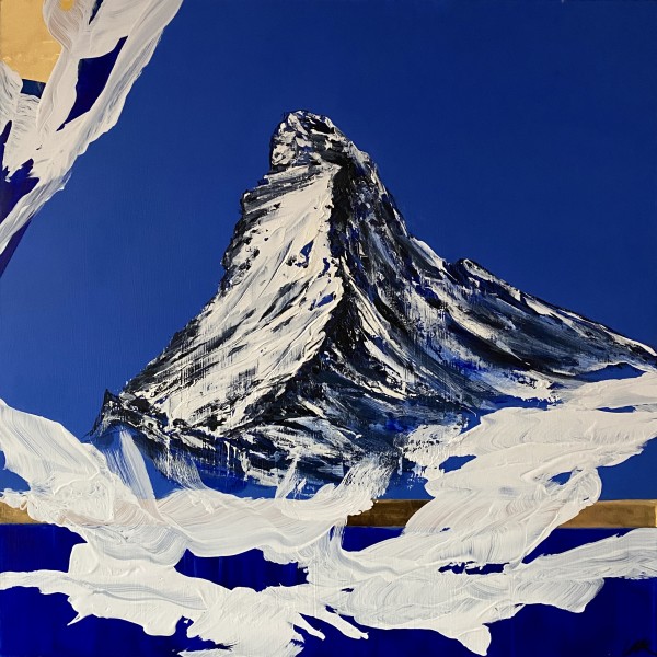 Matterhorn - Gold and Very Blue by Viktoria A Koestler
