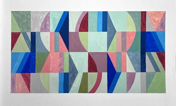 Horizontal Sine Horizon #8 (unfinished) by Julie A. Gross, Image 1.