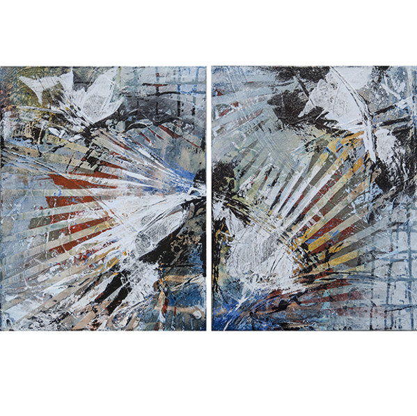 Fire And Ice (Diptych) by Lynette Ubel
