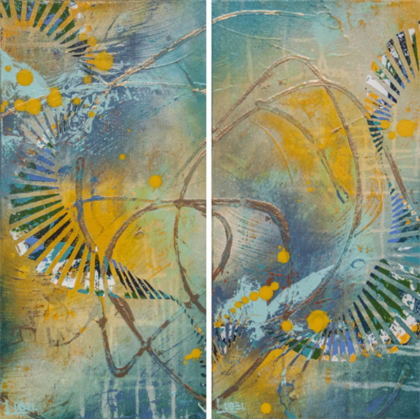 Commissioned (Diptych) by Lynette Ubel
