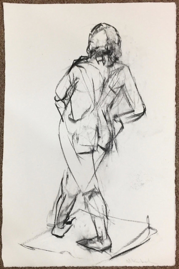 Standing Nude #1 (Charcoal) by Mimi Herbert, Image 1.