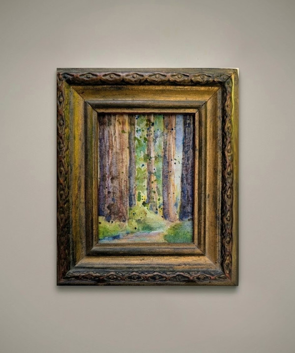 Redwoods | Vintage Italian Florentine frame in "Cassetta" style by María Ayllón, Image 1.