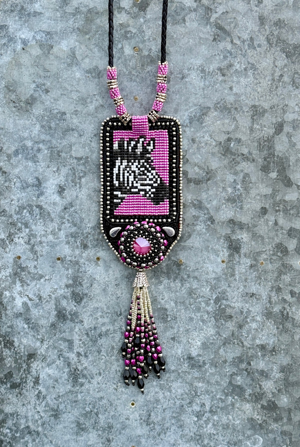 Pink Zebra by Beadist By the Bay, Image 1.