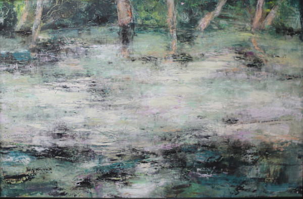 River In Flood by Lyn Laver-Ahmat
