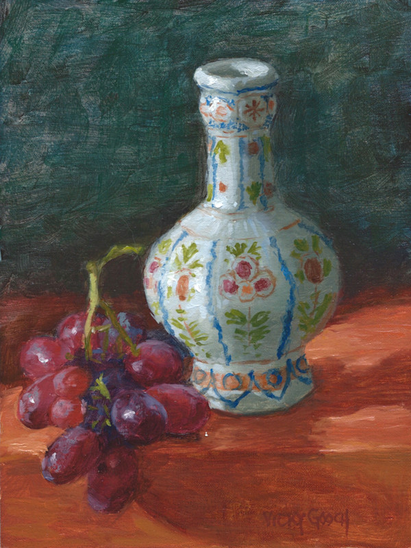 Grapes and Delft by Vicky Gooch