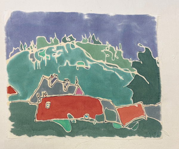 Route de Tulle, red roofs and green pastures by René D. Shoemaker, Image 1.