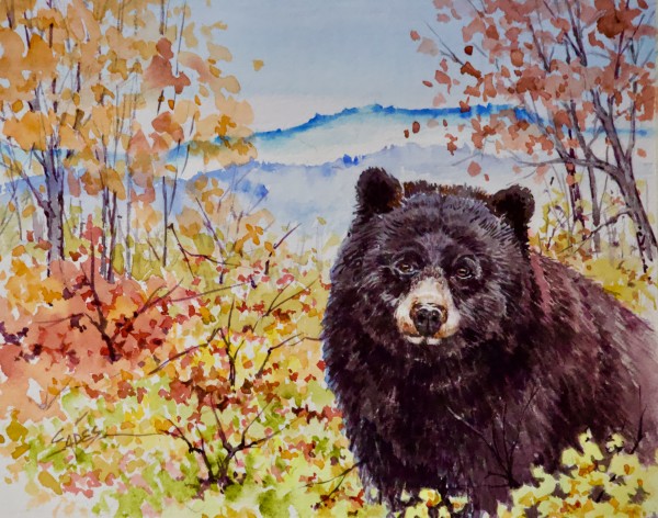 Bear, Twigs and Leaves by Linda Eades Blackburn