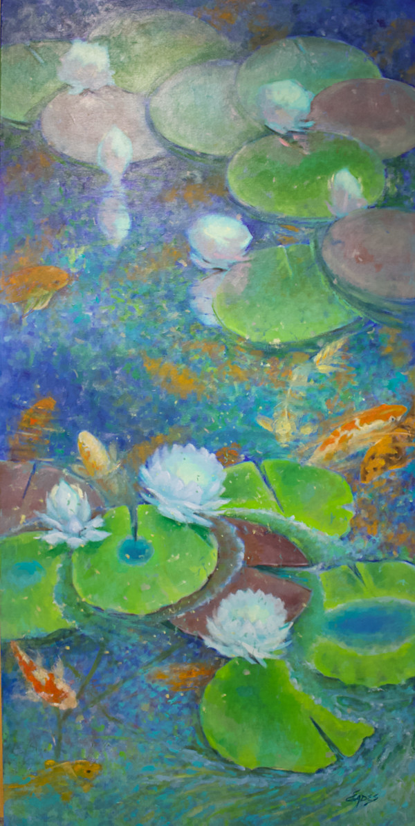 Lunch by the Lily Pads by Linda Eades Blackburn