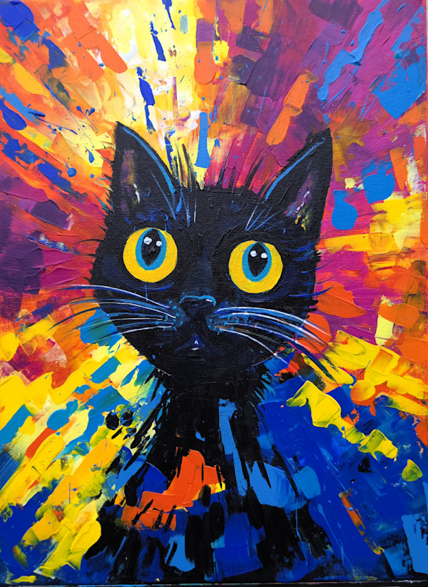 Wide-Eyed Cat by Mirjana Vuković Haramija, Image 1.