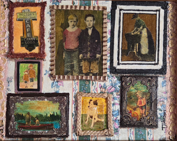 Un mur des photos  (A Wall of Pictures) by Toni Johnson, Image 1.