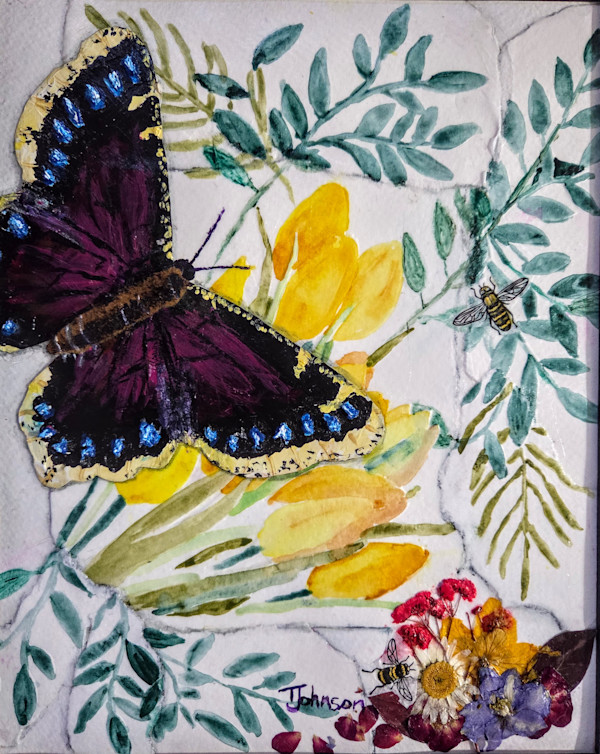 Le papillon avec les tulipes  (Butterfly with Tulips) by Toni Johnson, Image 1.