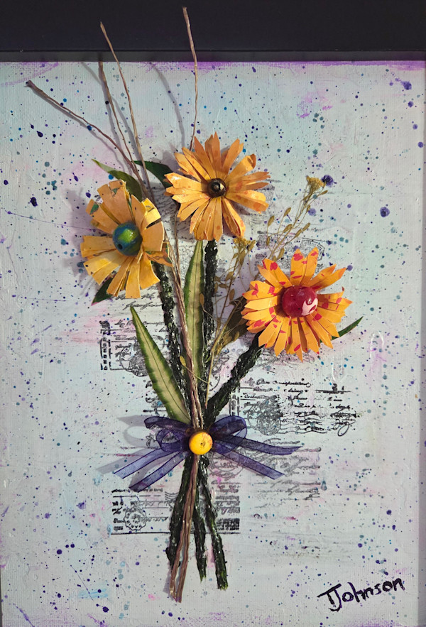 Un petit bouquet des fleurs jaunes  (A Small Bouquet of Yellow Flowers) by Toni Johnson, Image 1.