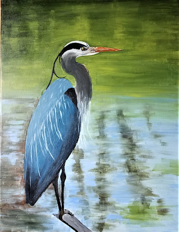 Le Grand héron  (Great Blue Heron) by Toni Johnson, Image 1.