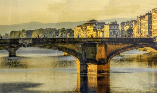 Morning Bridge, Florence by Rodney Mahaffey