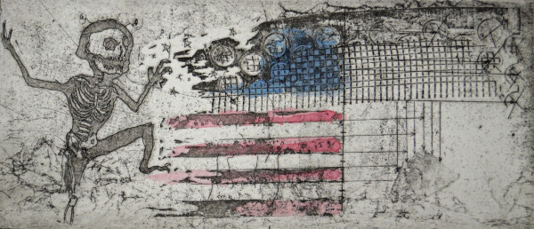 Untitled (Alien and Flag) by Tyler Gehl