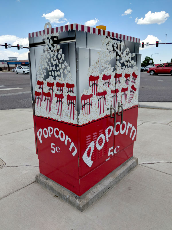 Untitled (popcorn traffic box mural) by Estella Fernandez