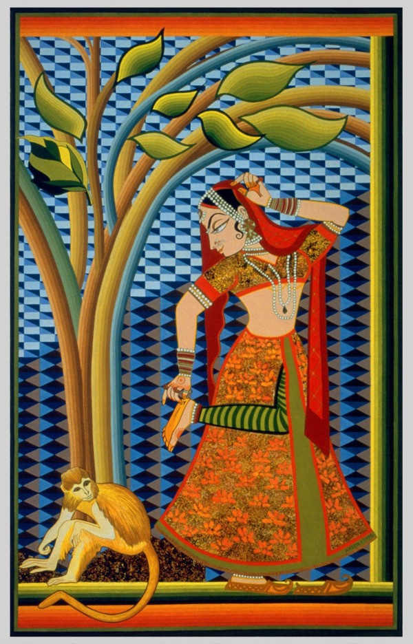 Indian Dancer With Tree by Lisa Aksen