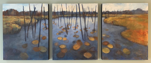 Mudlake Triptych by Sharon Helleman