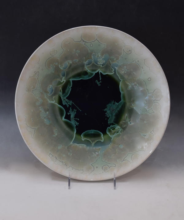 Large Green w/white bowl by Nichole Vikdal