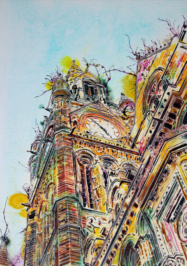 Nearly Home Time - Manchester Town Hall by Cathy Read