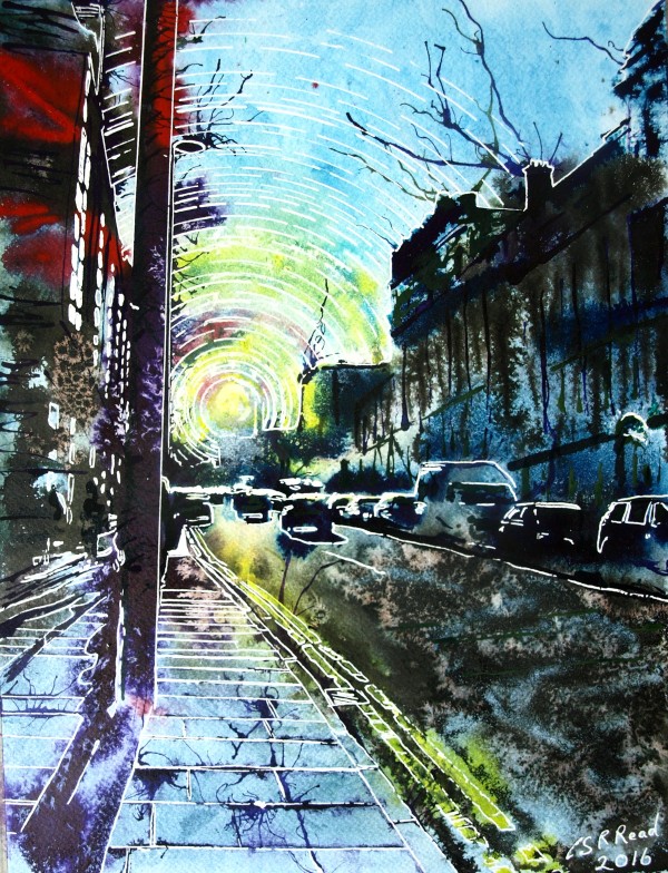 Sunlit Street by Cathy Read