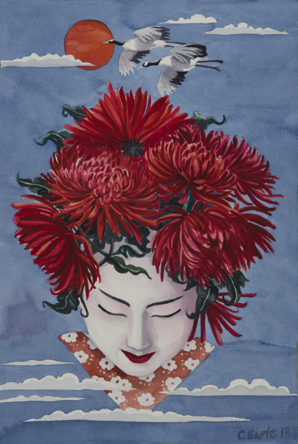 Geisha Flower Girl by cathy earle