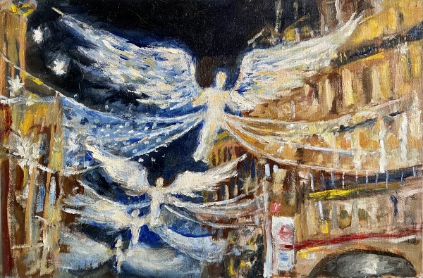 Christmas decorations in Regent Street, 4 angels