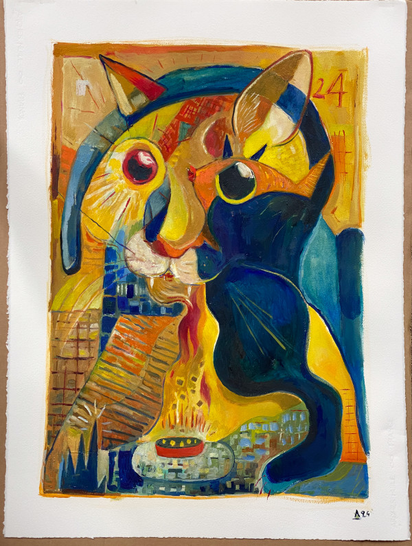 Is it time to feed the cat? by Siméon Artamonov