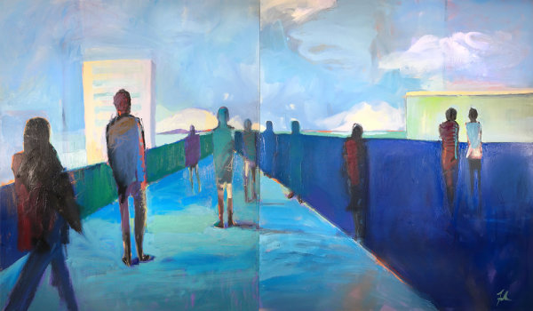 Balcony (diptych) by Andrew Faulkner