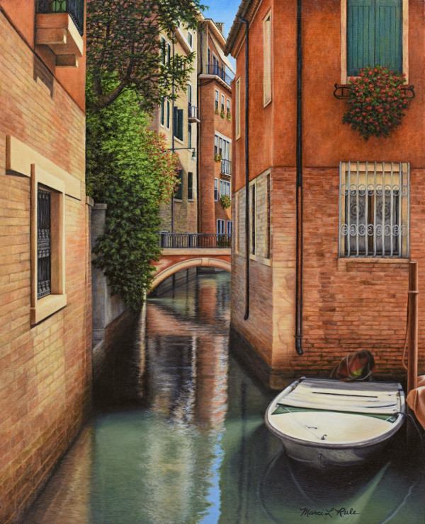Venice Canal - original oil by Marci Rule