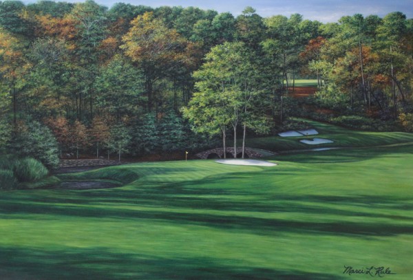 White Dogwood #11, Augusta National, Original Oil Painting by Marci Rule