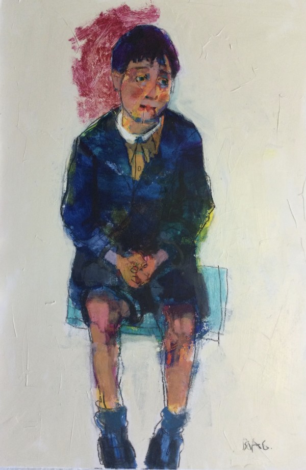 Schoolboy seated 2 by francis boag