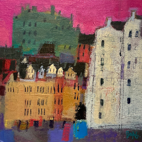 Grassmarket and Castle by francis boag