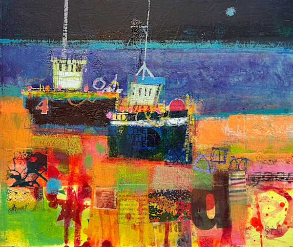 Beached boats, Johnshaven by francis boag, Image 2.