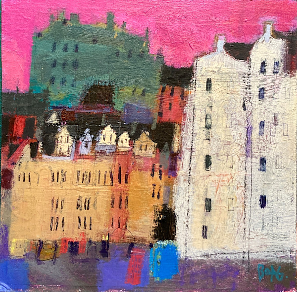 Grassmarket and Castle by francis boag