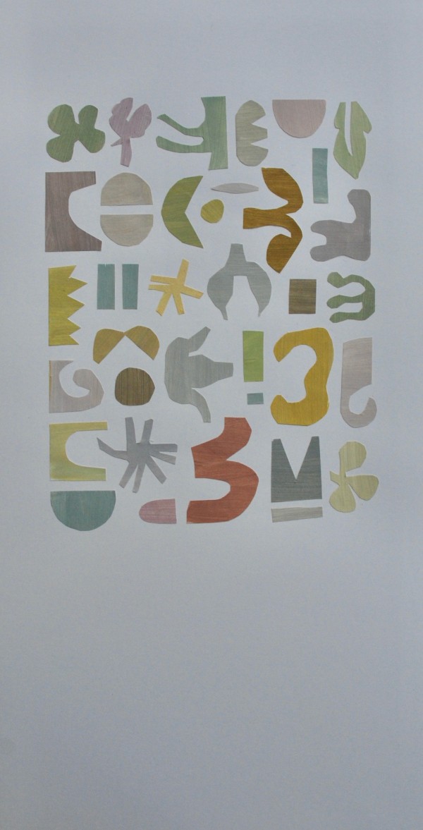 Cut Paper Collage - Muted Winter Seed Pods by Phoebe Twichell Peterson
