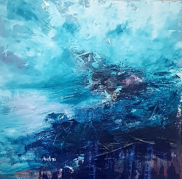 Unknown waters,60 x 60 cm, acrylics on canvas