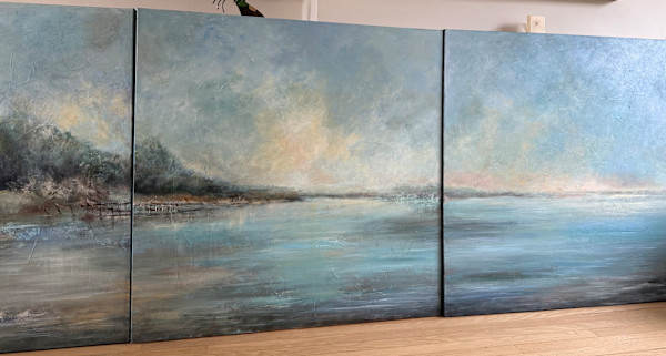 'Quiet Tides' - Triptych by Marina Emphietzi
