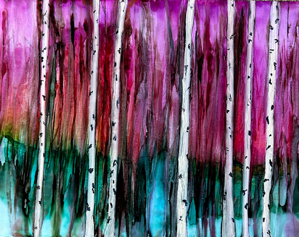 Winter Beech Trees by Debbi Estes