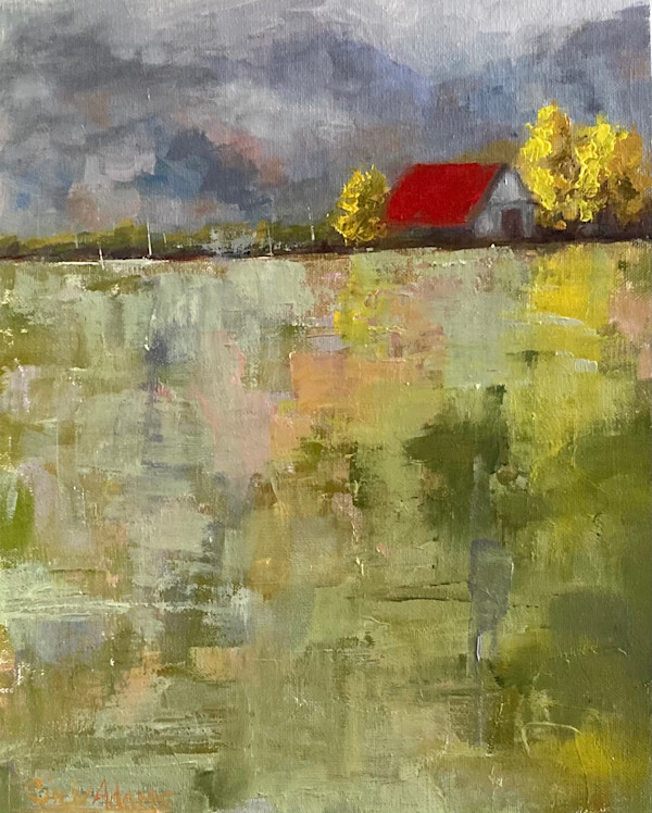 Red Roof by Cindy Adams