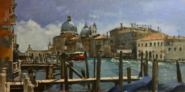 Grand Canal and Santa Maria della Salute, midday sun by Andrew Hird